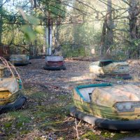 The amusement park of Pripyat , It was to be opened for the first time on May 1, 1986, in time for the May Day celebrations but these plans were scuttled on April 26, when the Chernobyl disaster occurred a few kilometers away